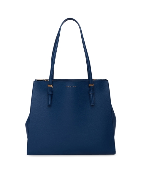 

CHARLES & KEITH Blue Textured Shoulder Bag