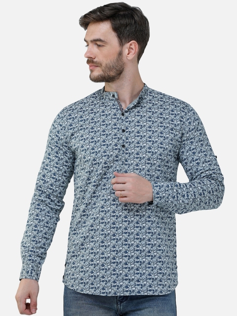

COLVYNHARRIS JEANS Men Blue Slim Fit Printed Casual Shirt