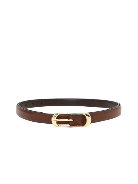 

Da Milano Women Tan Brown Textured Leather Belt