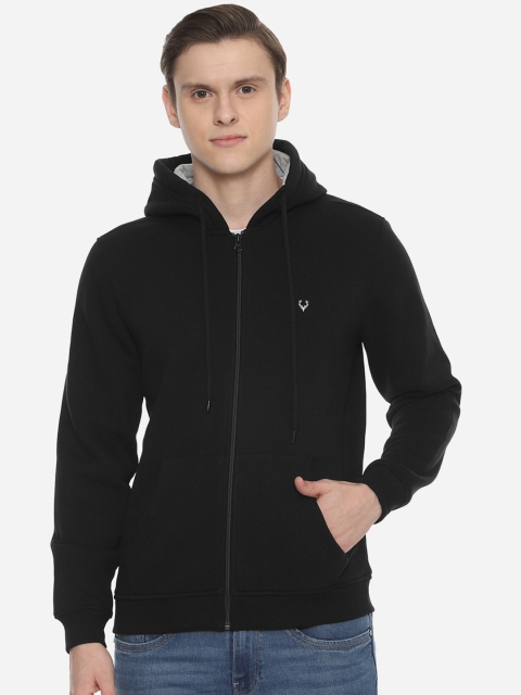

Allen Solly Men Black Solid Hooded Sweatshirt