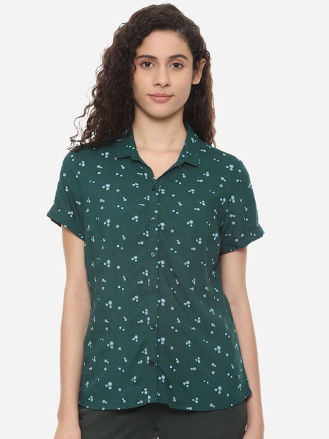 

Allen Solly Woman Women Green Regular Fit Printed Casual Shirt