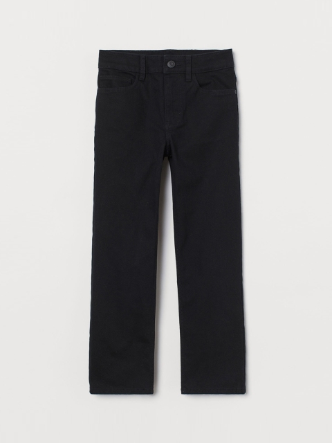 

Straight Fit twill trousers, Black