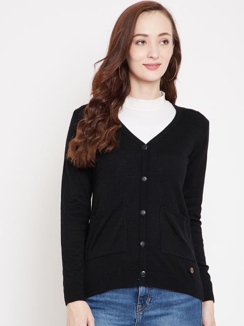 

NEVA Women Black Solid Woolen Cardigan