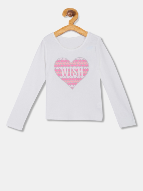 

The Childrens Place Girls White Printed Thermal Top