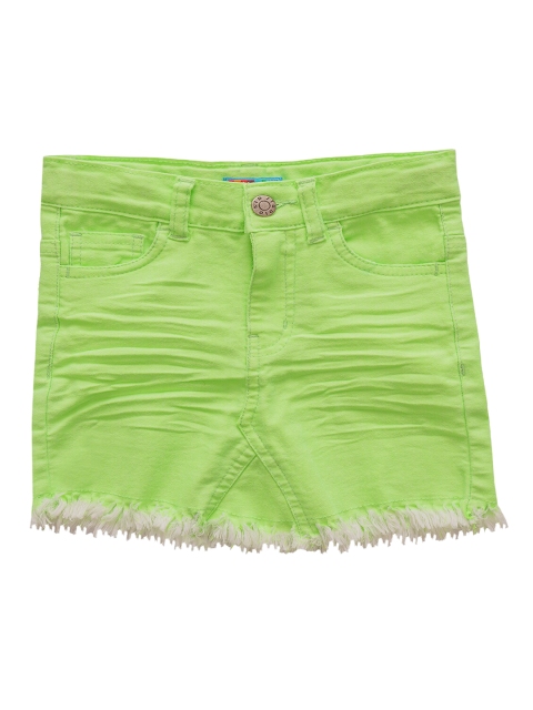 

Kid Studio Girls Green Solid A-Line Skirt