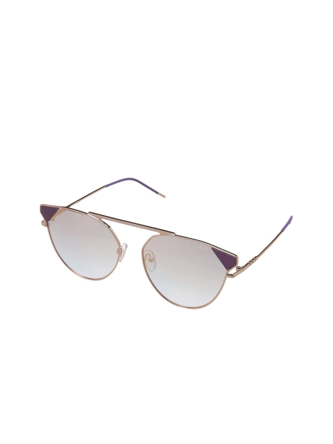 

IDEE Women Mirrored UV Protected Round Sunglasses IDS2243-C4SG, Grey
