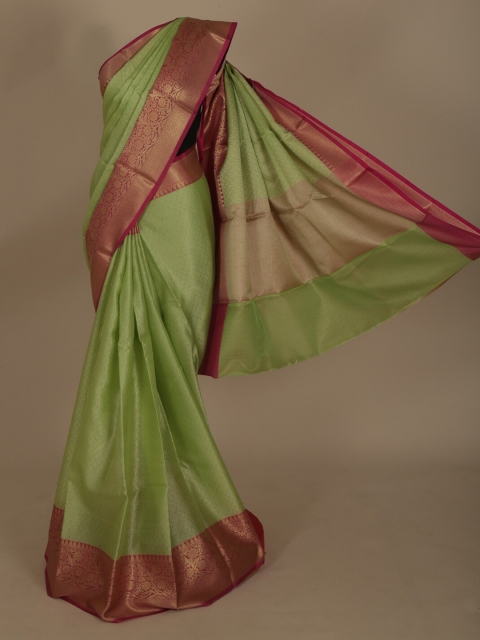 

Pothys Green & Pink Jute Silk Woven Design Saree