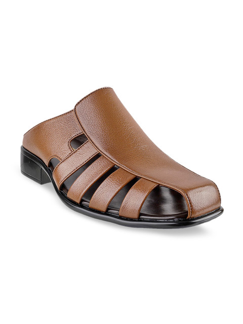 

Metro Men Tan Brown Shoe-Style Sandals