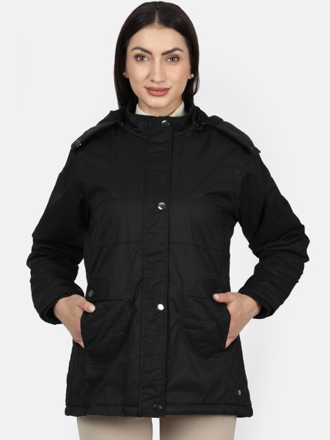 

Monte Carlo Women Black Solid Padded Jacket