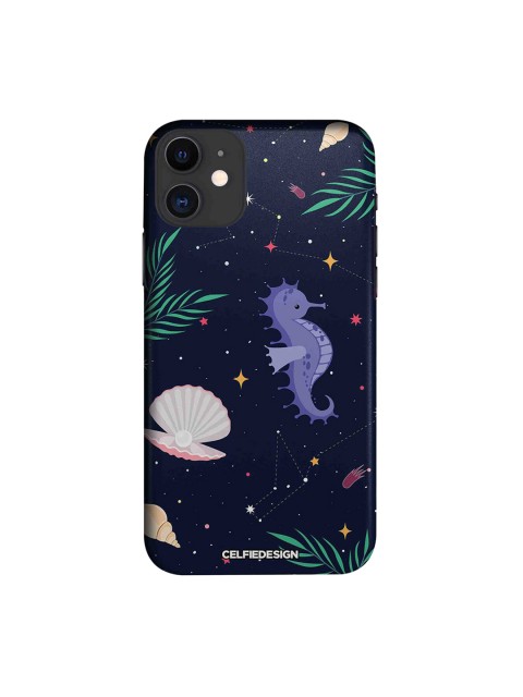 

CelfieDesign Navy Blue Printed iPhone 11 Back Case