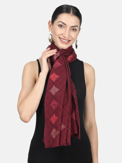 

Monte Carlo Women Maroon & Black Printed Stoles