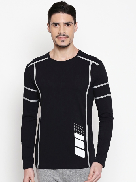 

Mufti Men Black Solid Round Neck Pure Cotton T-shirt