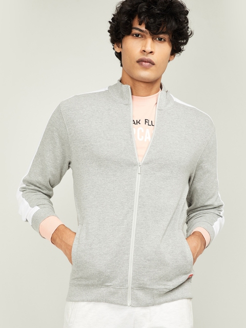 

Bossini Men Grey Solid Sweatshirt