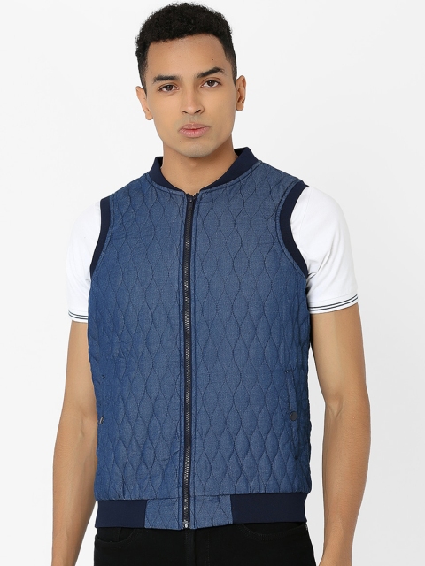 

MARCA Disati Men Blue Solid Quilted Jacket