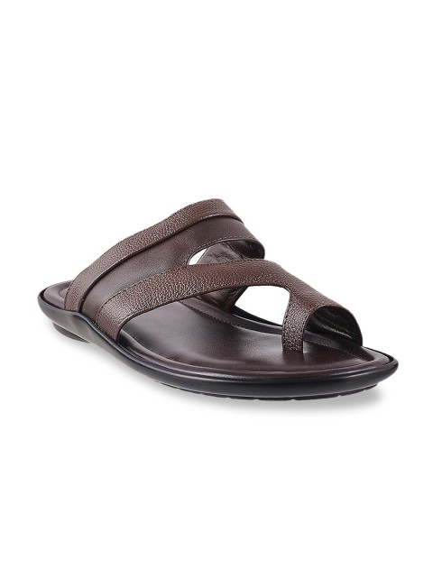 

Metro Men Brown Leather Comfort Sandals