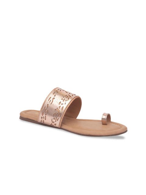 

Inc 5 Women Rose Gold Textured One Toe Flats