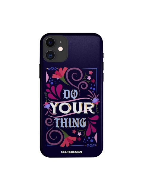 

CelfieDesign Navy-Blue & Pink Do Your Thing Base 501 Print iPhone 11 Sustainable Back Cover