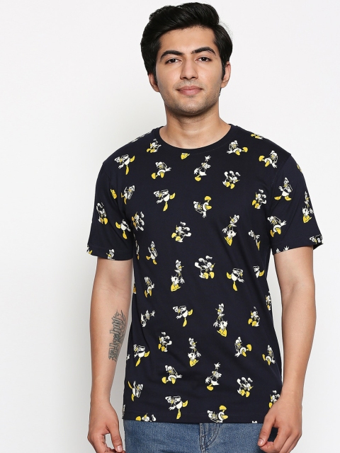 

The Souled Store Unisex Navy Blue Printed Round Neck T-shirt