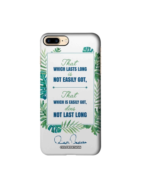 

CelfieDesign White & Blue Lasts Long AB Quotes iPhone 7 Plus Back Cover