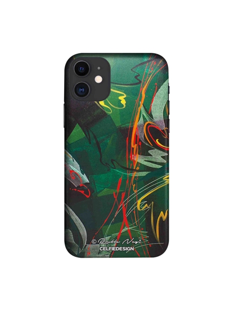 

CelfieDesign Unisex Green & Yellow Abstract Sustainable iPhone 11 Back Case