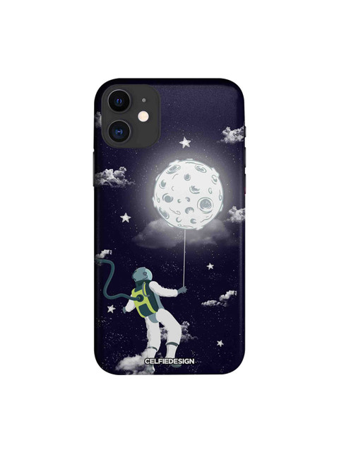 

CelfieDesign Navy Blue & White Spaceman Printed iPhone 11 Phone Cover