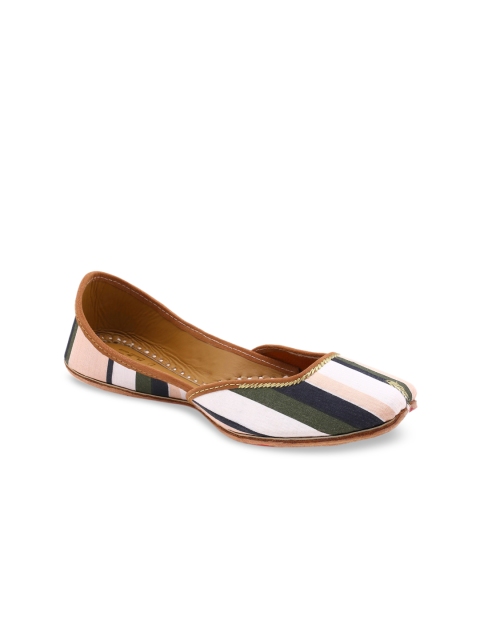 

HUE Women Pink Striped Mojaris