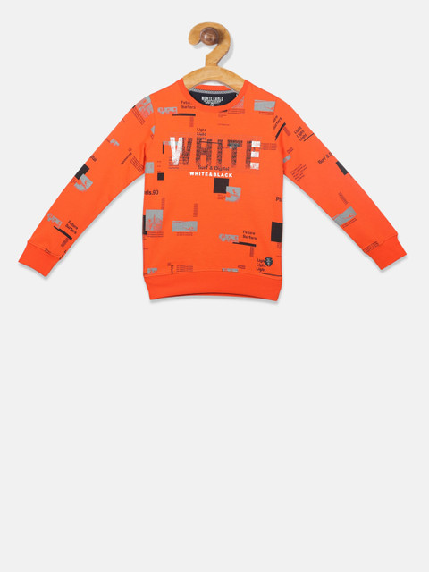 

Monte Carlo Boys Orange & Black Printed Sweatshirt