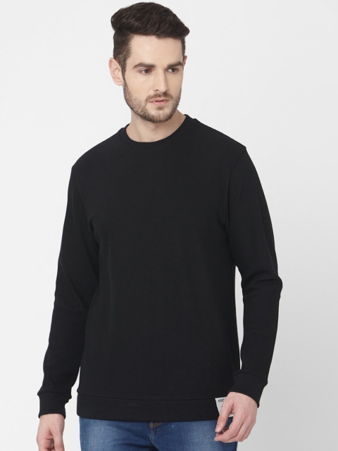 

Mufti Men Black Solid Round Neck T-shirt