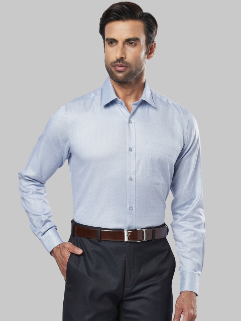 

Raymond Men Blue Regular Fit Printed Formal Shirt