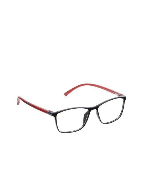 

VAST Unisex Red & Black Colourblocked Antiglare Zero Power Acetate Rectangle Frames 7717