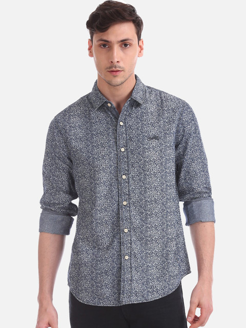 

Cherokee Men Grey Regular Fit Printed Cotton Casual Shirt