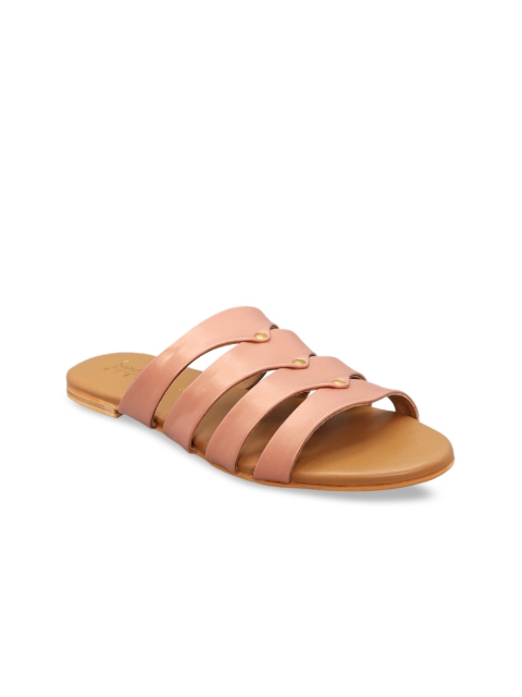 

Siendo Desi Women Peach-Coloured Solid Open Toe Flats