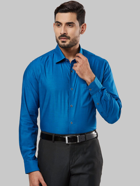 

Raymond Men Blue Regular Fit Solid Formal Shirt