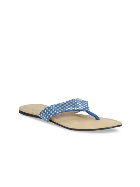 

Inc 5 Women Blue Printed Open Toe Flats