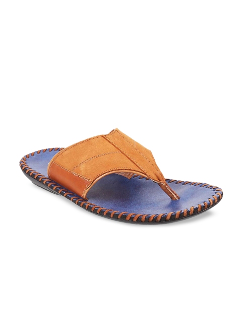 

Metro Men Tan Brown Leather Comfort Sandals