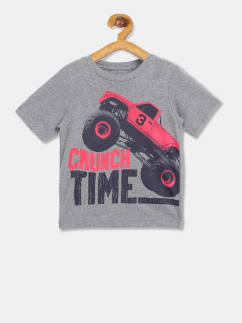 

The Childrens Place Boys Grey Printed Round Neck T-shirt