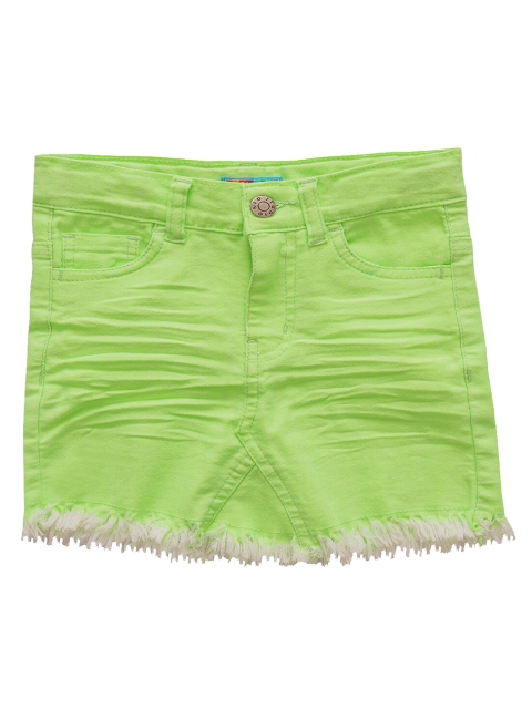 

Kid Studio Girls Green Solid A-Line Skirt