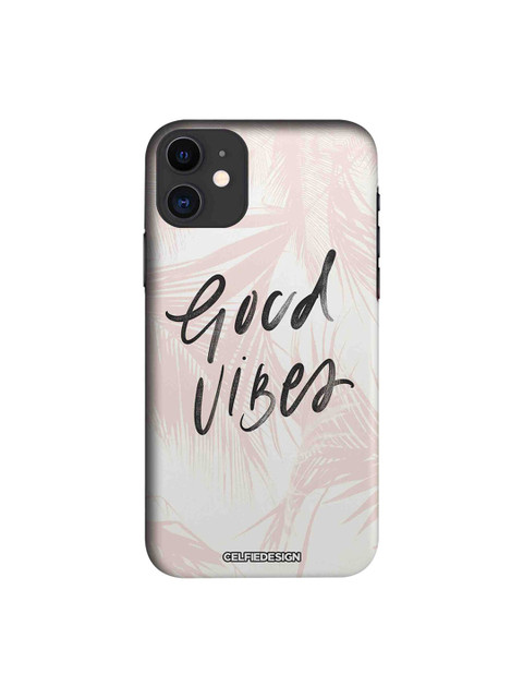 

CelfieDesign Pink & White Printed iPhone 11 Back Cover