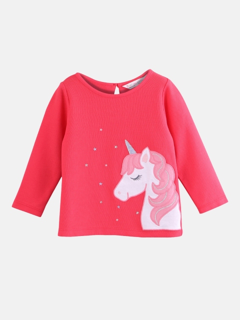 

Beebay Girls Coral Printed Round Neck T-shirt