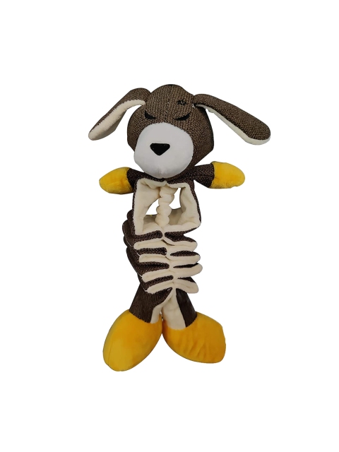 

PETS EMPIRE Dog Puppy Chew Toy Squeaker Squeaky Soft Plush Play Sound Teeth Pet Dog Toy, Brown