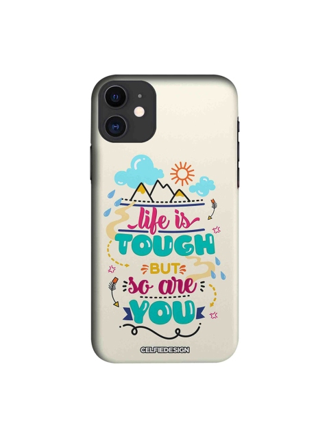 

CelfieDesign Beige & Green Quirky Life Is Tough But So Are You Base 501 Sustainable Apple iPhone 11 Back Cover
