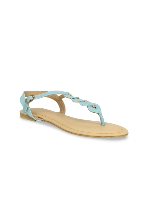 

Inc 5 Women Blue Embellished T-Strap Flats