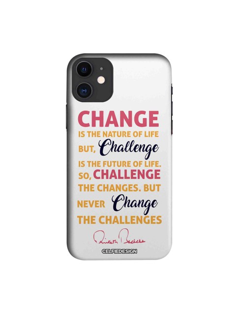 

CelfieDesign White & Yellow Challenge AB Quotes iPhone 11 Sustainable Case
