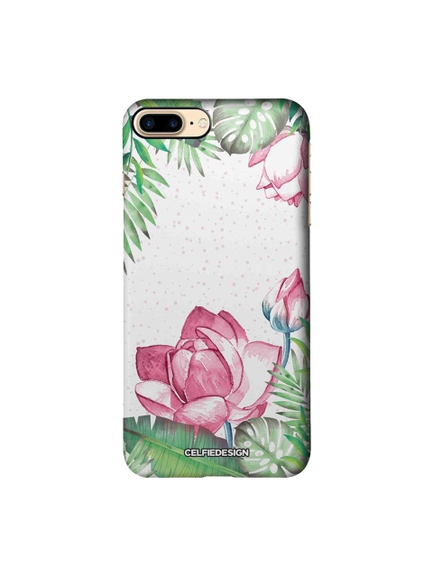 

CelfieDesign Unisex Cream & Green Floral Printed Sustainable iPhone 7 Plus Back Case