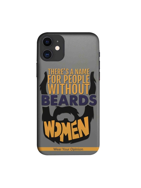 

CelfieDesign Unisex Grey & Yellow Typography Printed Sustainable iPhone 11 Back Case