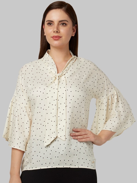 

Park Avenue Woman Cream-Coloured Printed Top