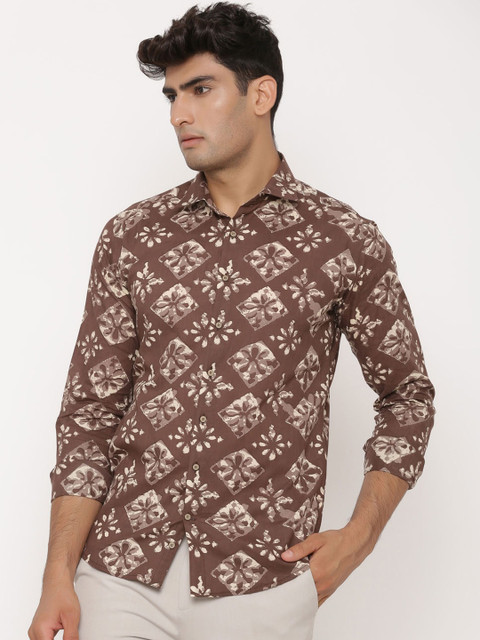 

Tistabene Men Brown Regular Fit Printed Casual Shirt