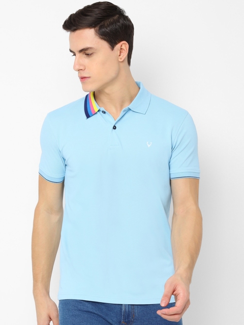 

Solly Sport Men Blue Solid Polo Collar T-shirt