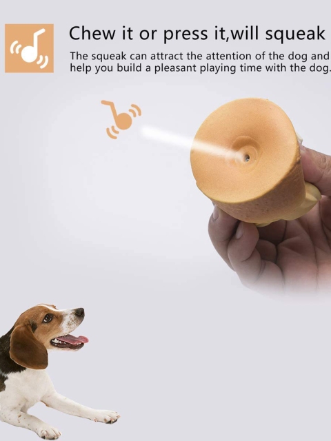 

PETS EMPIRE Cream & Beige Squeaky Dog Training Interactive Puppy Play Toys