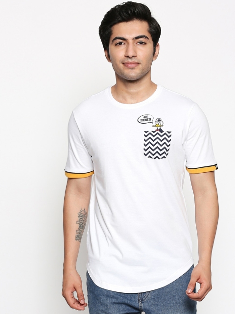 

The Souled Store Unisex White Donald Duck Printed Round Neck Cotton Pure Cotton T-shirt